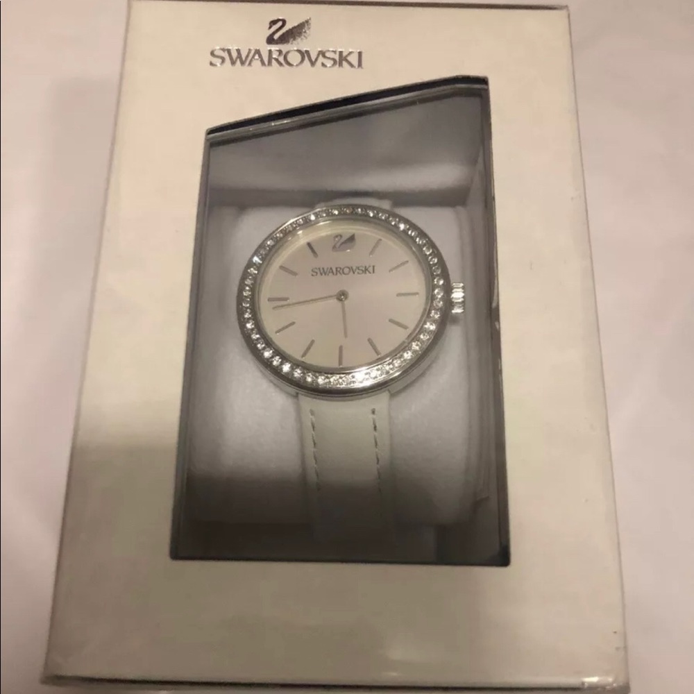 Swarovski women leather watch